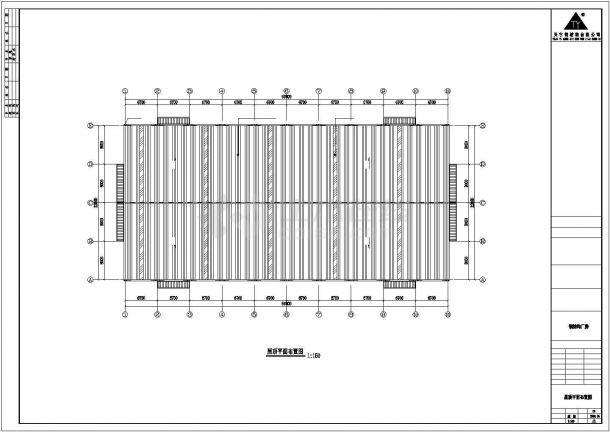 某公司67米*54米钢结构工程CAD图纸-图二