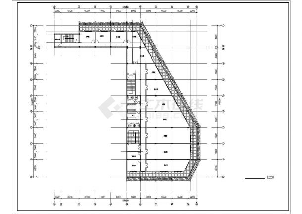 古建办公楼CAD图纸（共5张图纸，三层楼）-图二