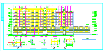 某七层底商板式住宅建筑cad设计图纸_图1