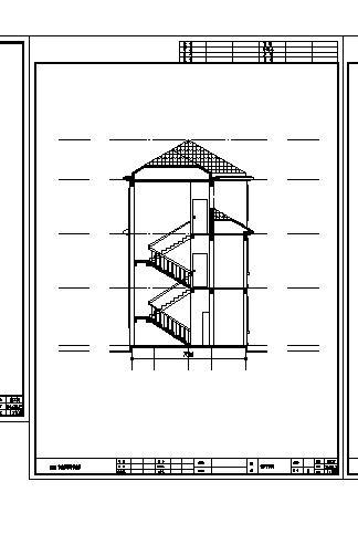 武汉某2套三层别墅综合楼设计施工cad图纸-图二