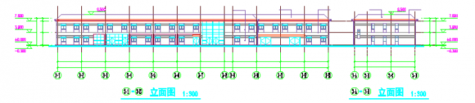 某人民医院二层后勤综合楼cad设计建筑扩初图_图1