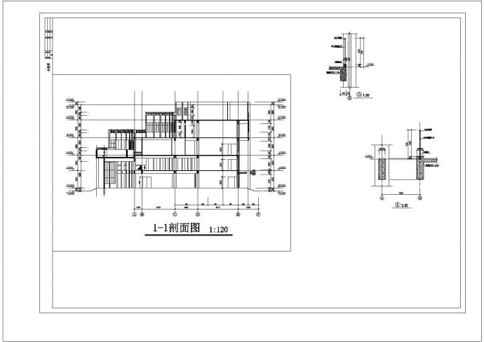 某城市低层景区酒店建筑方案设计CAD图（含楼梯卫生间大样等）_图1