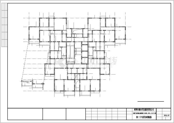 某27层棚户区改造及廉租房建筑设计施工CAD图纸-图一