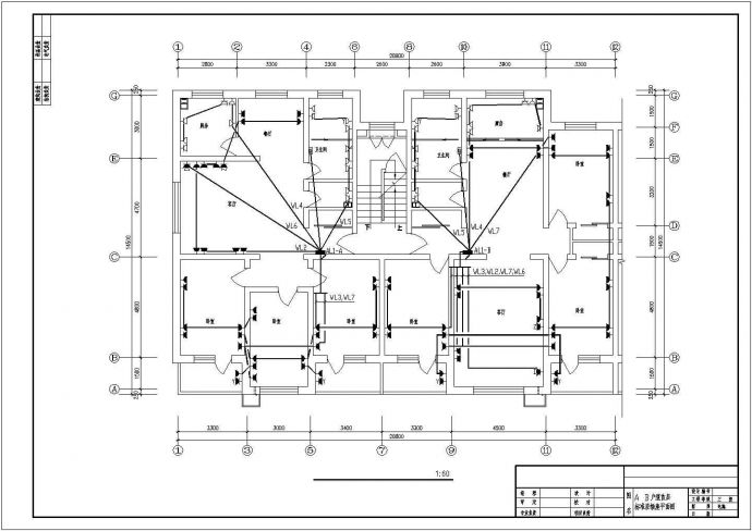 某新式风格住宅楼电气施工图设计CAD平面图大样图（含设计说明）_图1