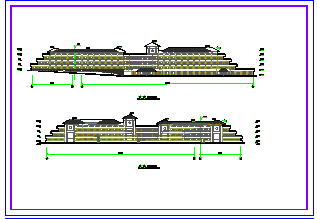 某三层疗养院建筑cad施工设计方案图-图二