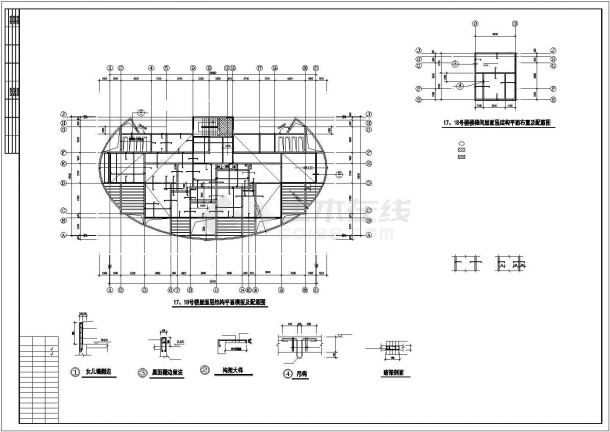某纯剪力墙结构建筑设计施工CAD图纸-图二
