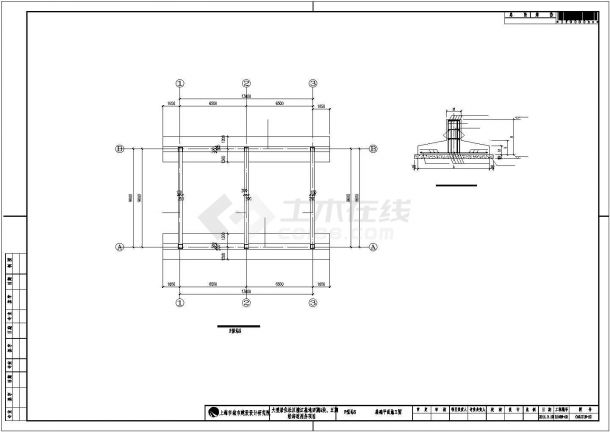 某大型居住社P型站建筑设计施工CAD图纸-图一