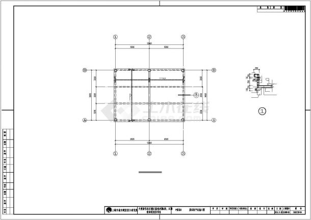 某大型居住社P型站建筑设计施工CAD图纸-图二