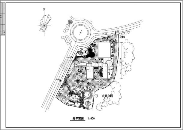 某高校艺术中心建筑施工图设计CAD-图一