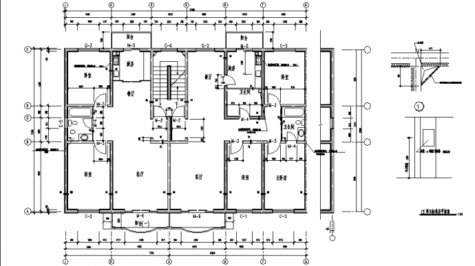 三套小区住宅楼建筑设计施工cad图纸（含设计说明）_图1