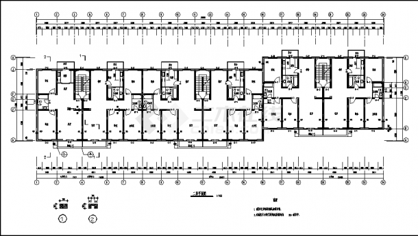 三套小区住宅楼建筑设计施工cad图纸（含设计说明）-图二
