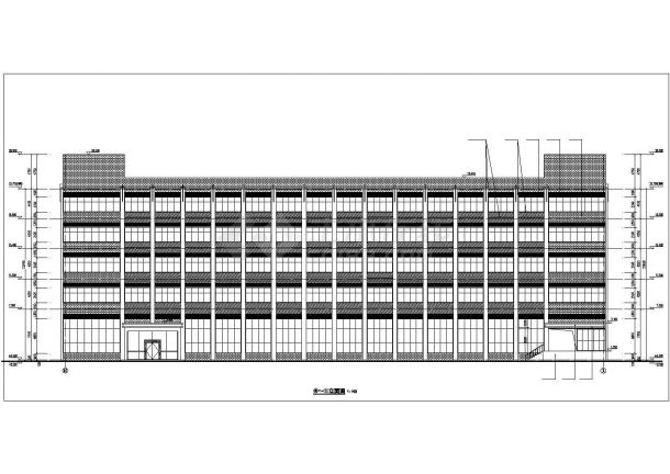 厂房设计_内江市某电气公司9740平米五层框架厂房全套建筑设计CAD图纸-图一