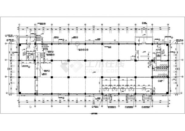 厂房设计_内江市某电气公司9740平米五层框架厂房全套建筑设计CAD图纸-图二