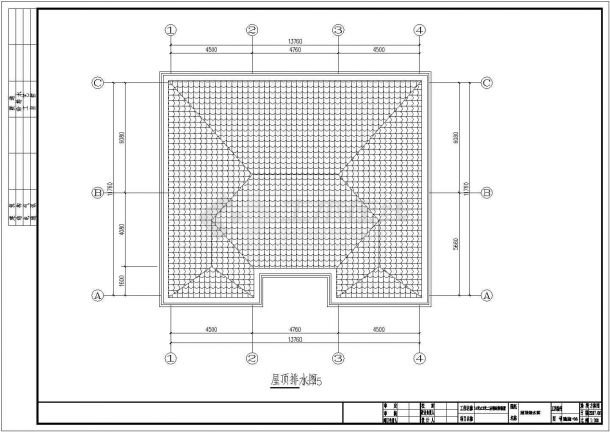 某14米x12米二层钢框架结构别墅设计cad全套结构施工图（含设计说明，含建筑设计）-图一