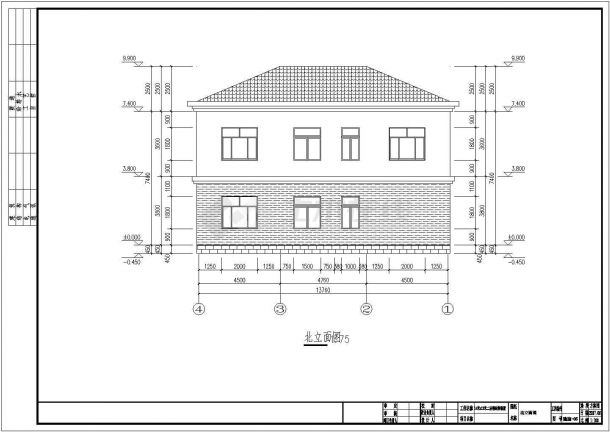 某14米x12米二层钢框架结构别墅设计cad全套结构施工图（含设计说明，含建筑设计）-图二