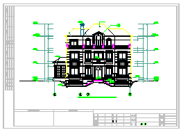 某三层奢华欧式别墅建筑cad设计扩初图纸（带电梯）-图一