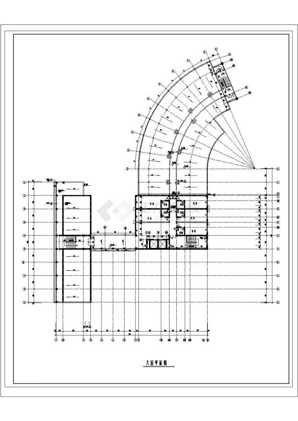 某框架结构八层酒店设计cad全套建筑施工图（甲级院设计）-图一