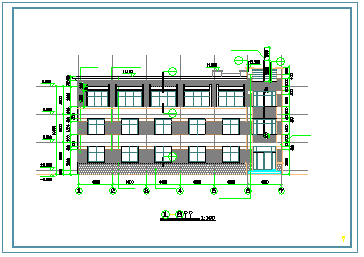 某三层医院病房楼建筑cad设计图_图1