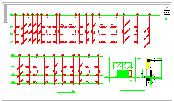  CAD design and construction drawing of a complete set of plumbing in a commercial apartment building - Figure 1
