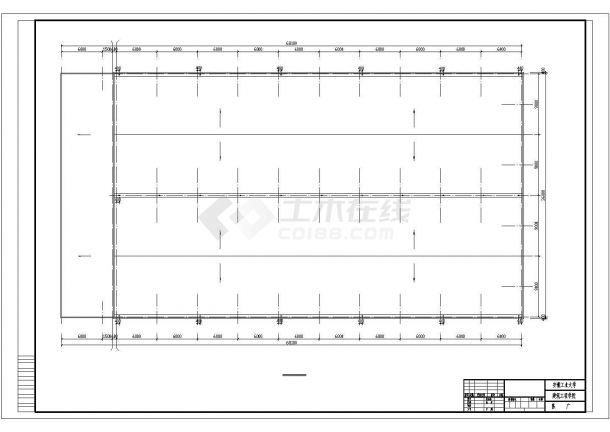 厂房设计_某地2×18米跨门式刚架厂房带吊车设计CAD图纸（含计算书、建筑、结构图）-图一