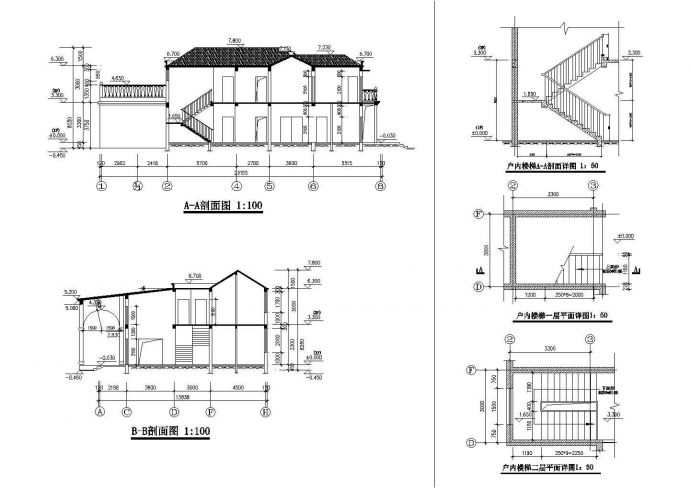 某欧式别墅全套CAD建筑图_图1
