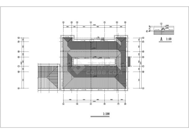 某中学艺术楼建筑CAD全套-图二