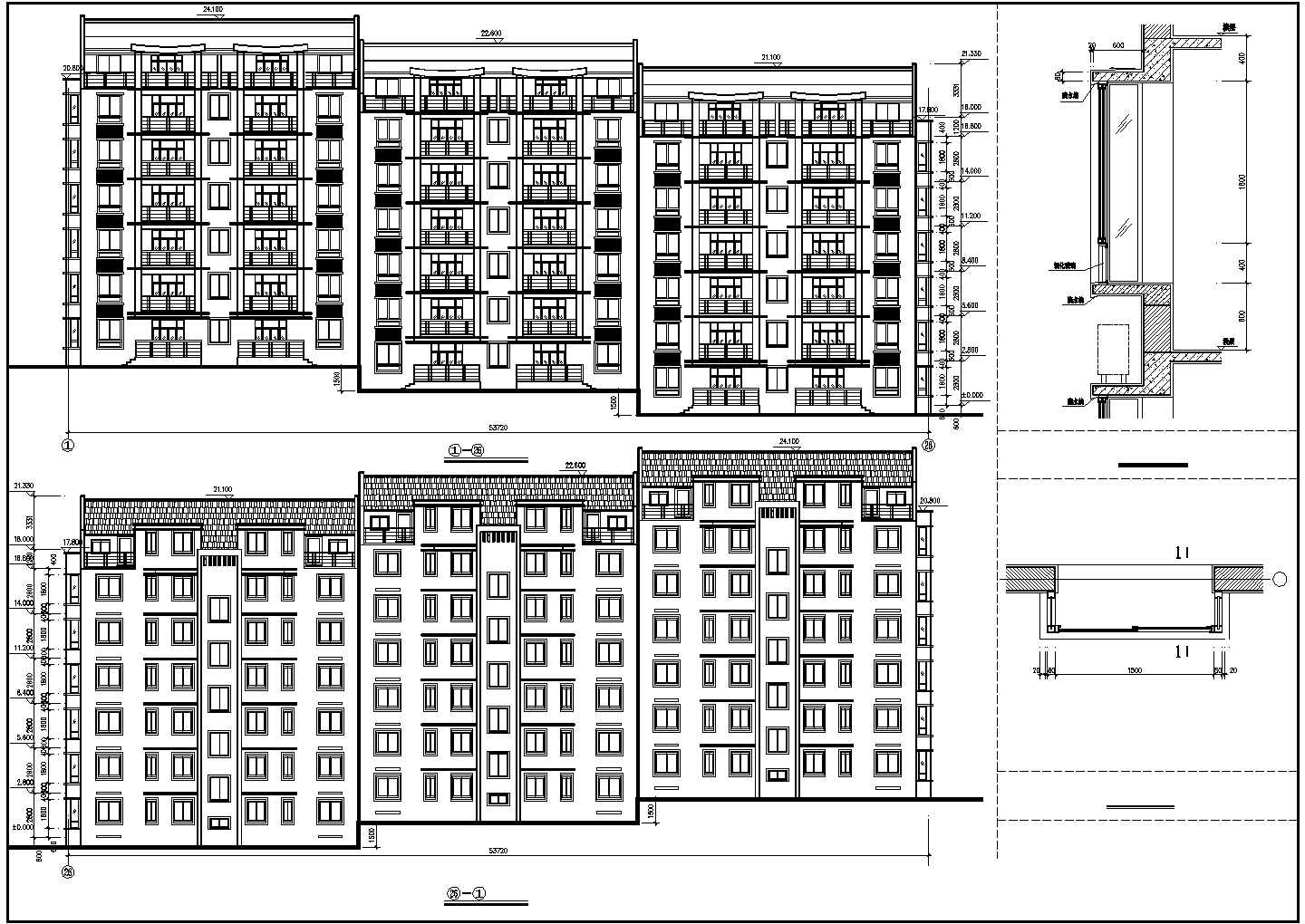 世界花园三期工程55#楼建筑CAD施工图