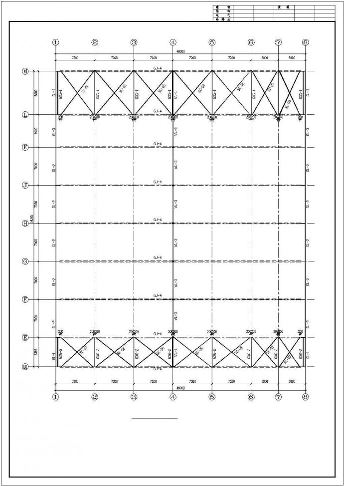 本田展厅建筑结构全图CAD图纸_图1