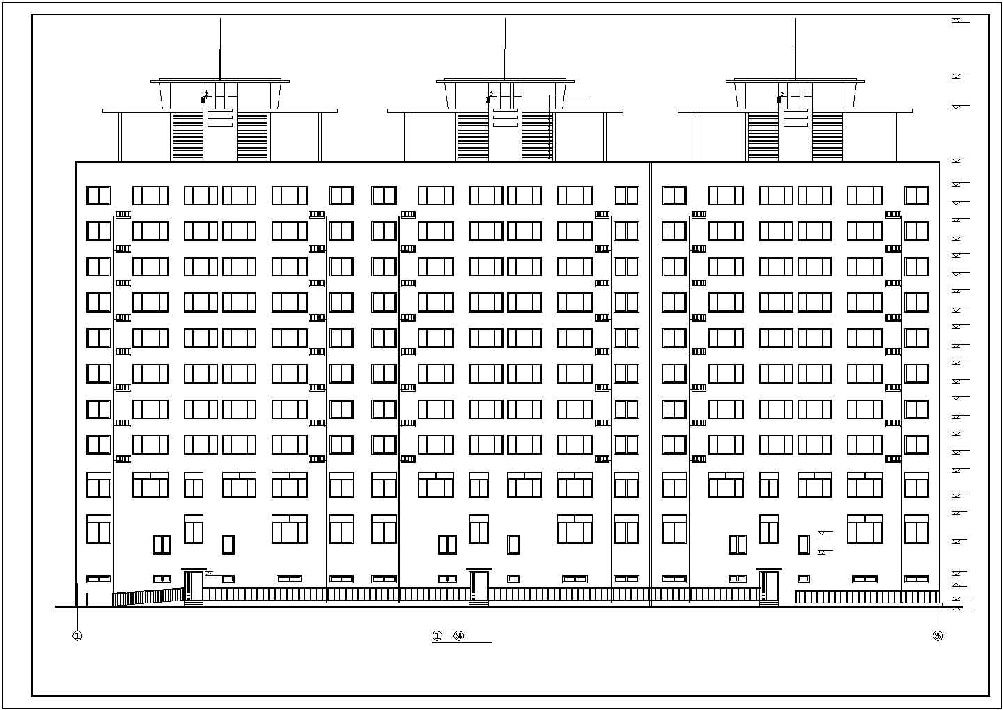 某公寓全套建筑施工CAD图纸详细完整设计方案