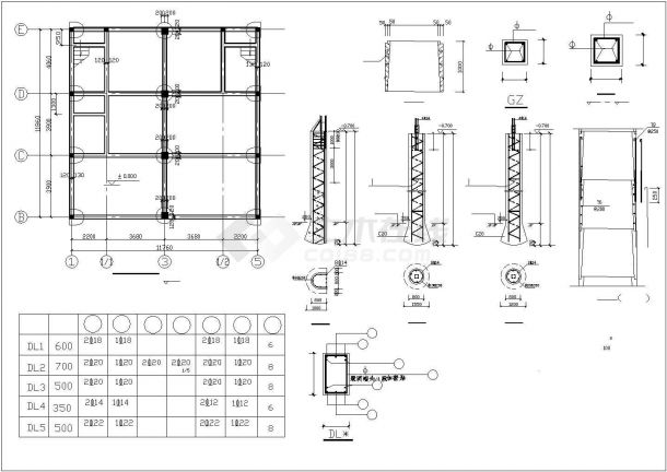 某私人住宅建筑结构CAD全图-图二