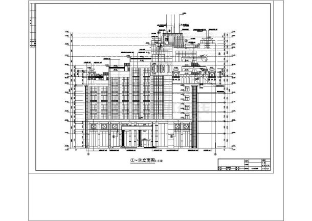 某九层酒店详细建筑设计cad施工图-图二