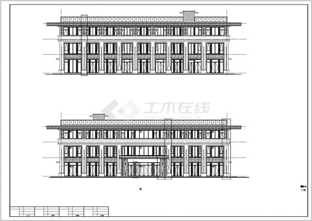 2020年新中式风格售楼部全套CAD平面建筑设计图-图一