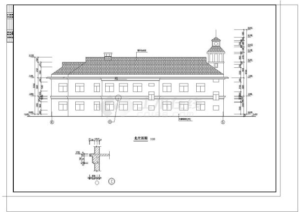 某山庄会馆详细建筑设计cad施工图-图一