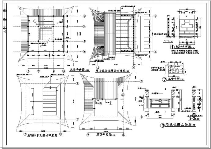 文昌阁古建筑施工设计CAD图_图1