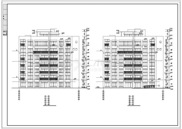 [东莞]多层住宅楼建筑施工cad设计图-图一