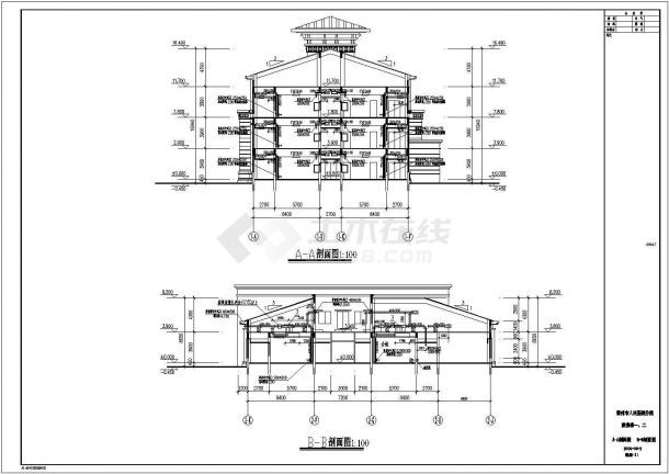 某医院三层带阁楼层框架结构病房楼暖通设计cad全套施工图（含设计说明）-图二
