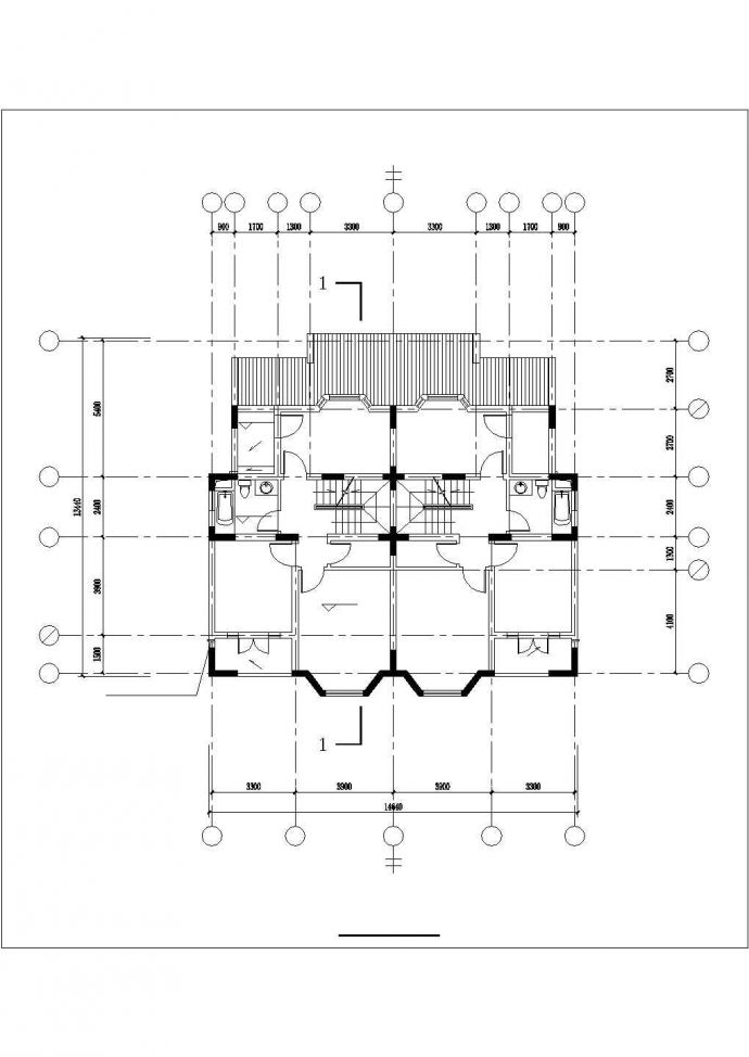 [昆山]某住宅花园联体别墅建筑设计cad图纸_图1