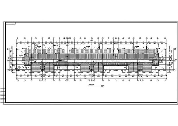 某长74.02米 宽10.44米 六层跃七层三单元对称户型住宅楼设计cad详细建筑施工图-图一
