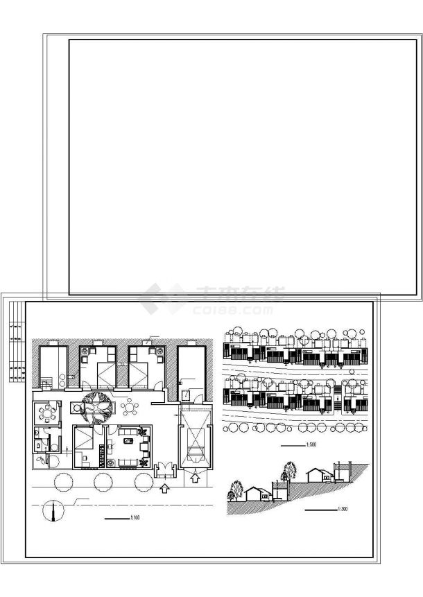 [农村]小康生活住宅建筑设计全套cad图纸-图二