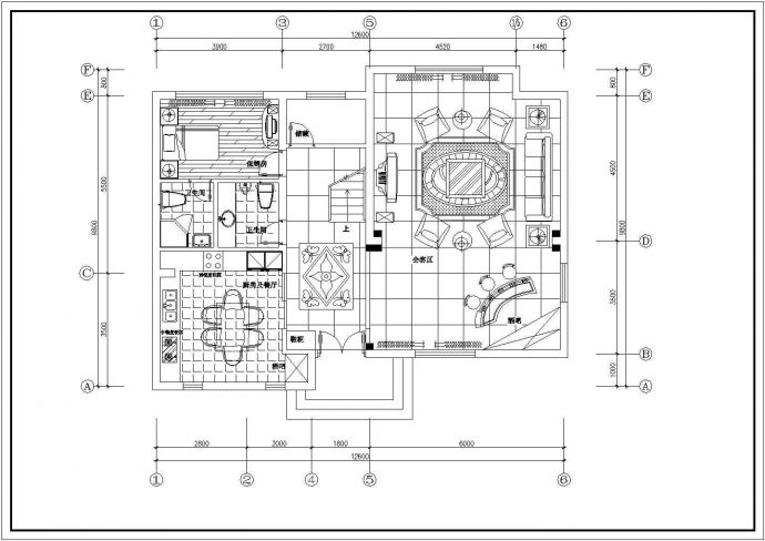 某城市百合家园别墅建筑二次装修设计施工方案CAD图纸_图1