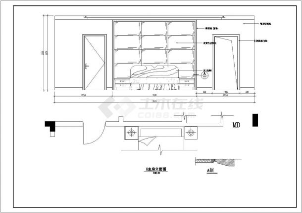 某城市花园式别墅建筑装修设计施工方案CAD图纸-图一