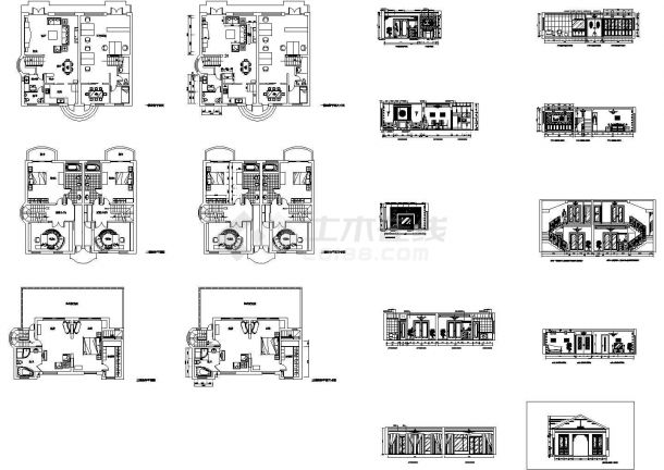 某城市花园式别墅建筑全套装修设计施工方案CAD图纸-图一