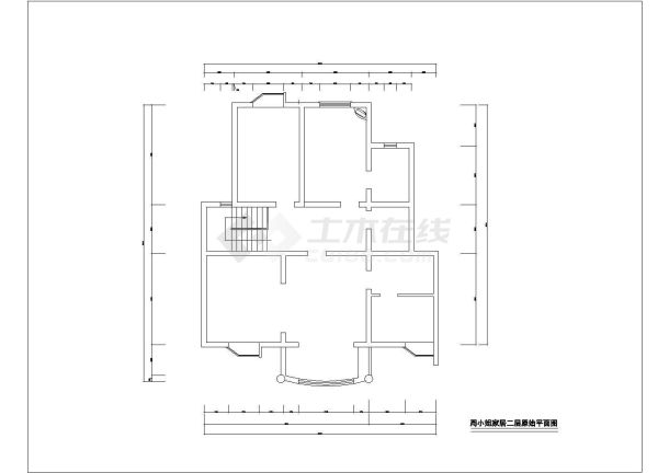 某城市中心花园别墅建筑室内装修设计施工方案CAD图纸-图二