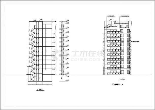 某框剪结构高层住宅楼建筑设计cad详细施工图-图二
