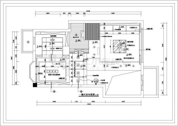 某城市内现代精品小型别墅建筑装修方案设计施工CAD图纸-图一