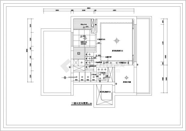某城市内现代精品小型别墅建筑装修方案设计施工CAD图纸-图二