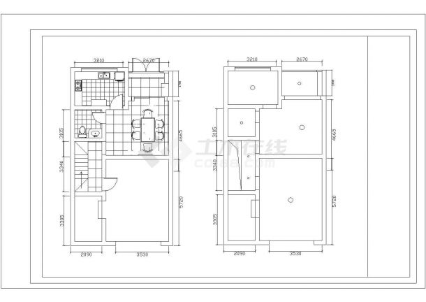 某城市内现代精品小型单体别墅建筑装修方案设计施工CAD图纸-图一