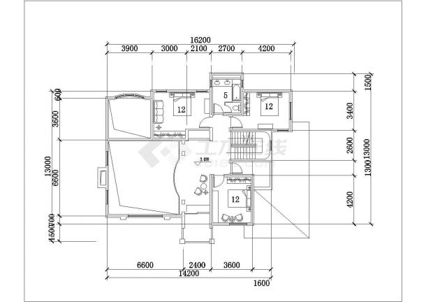 3层平米乡间别墅建筑设计图-图二