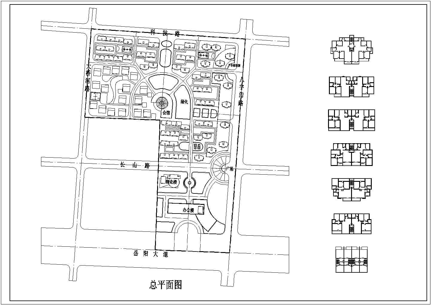 南宫市民宿小区设计规划总平面cad图纸，共一份资料