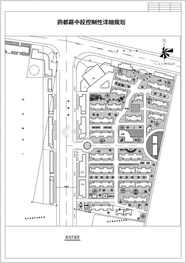 泊头市住宅小区设计规划总平面cad图纸，共一份资料-图一